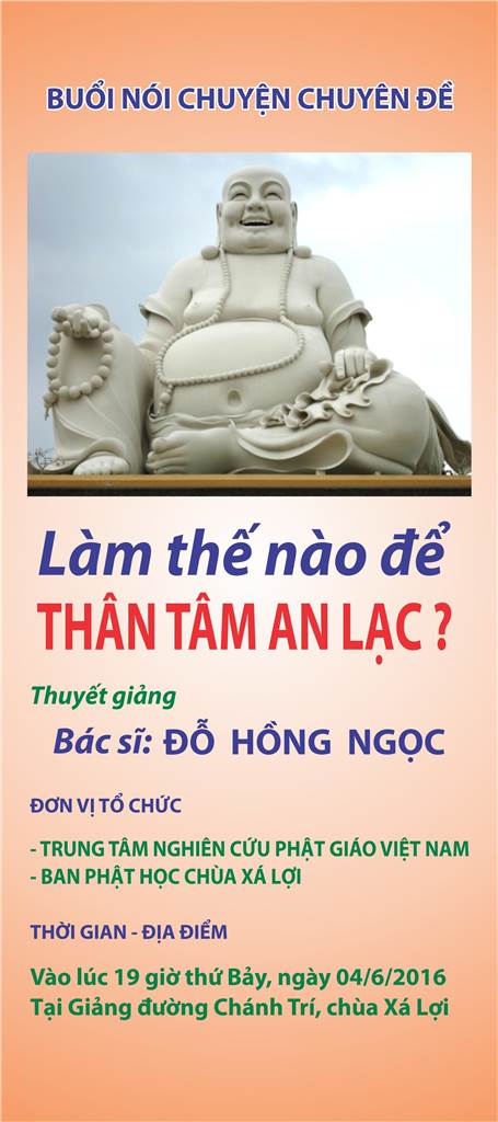 NÓI CHUYỆN CHUYÊN ĐỀ “LÀM THẾ NÀO ĐỂ THÂN TÂM AN LẠC?”