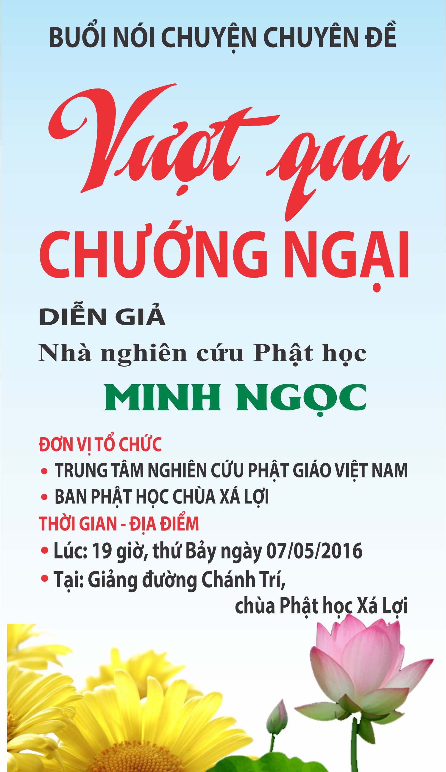 NÓI CHUYỆN CHUYÊN ĐỀ “VƯỢT QUA CHƯỚNG NGẠI”