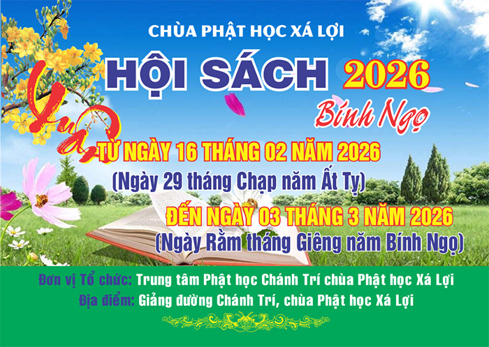 HỘI SÁCH BÍNH NGỌ 2026 TẠI CHÙA PHẬT HỌC XÁ LỢI